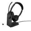 Picture of Jabra  Evolve2 55, USB C, MS Teams, Stereo, Stand, Active Noise Cancellation, Link 380 Bluetooth® Adapter ,30m Wireless Range, 18 Hours Battery Life