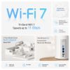 Picture of TP-Link Deco BE65 Pro(2-pack) BE11000 Whole Home Mesh WiFi 7 System, 688 Mbps at 2.4 GHz + 4320 Mbps at 5 GHz + 5760 Mbps at 6 GHz