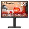 Picture of LG 24' FHD IPS Business FHD 1920x1080 16:9, USB-C, Height Adjustment Tilt Swivel Pivot VESA Display Port,  HDMI, Speakers x 2, 3yrs Monitor