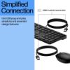 Picture of HP 320MK USB Wired Desktop Keyboard Mouse Combo Reduced-sized & Low-Profile Quiet Keys Plug&Play for Notebook Desktop PC WIN11/10 Black