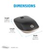 Picture of HP 410 Wirelesss Slim Silver Bluetooth 5.0 Mouse 1600 dpi 3 Botton Scroll Wheel Up to 12 months Battery life All Systems Go