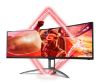 Picture of AOC 49' Curved 1800R, 5120X1440 DQHD, 32:9, Adaptive Sync, HDR 400,1ms, 165Hz ,3x HDMI,1x DP,USB-C , Speaker, HAS, KVM ultra wide monitor