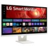 Picture of LG 27' 4K UHD IPS Smart Monitor: 3840×2160  (4K UHD), 5 ms response time, 60Hz refresh, ~400‑nit brightness, USB‑C / HDR400, height/tilt pivot stand