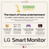 Picture of LG 27' 4K UHD IPS Smart Monitor: 3840×2160  (4K UHD), 5 ms response time, 60Hz refresh, ~400‑nit brightness, USB‑C / HDR400, height/tilt pivot stand