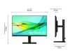 Picture of Samsung 23.8'/24' S6 ViewFinity 100Hz QHD IPS Monitor 2K 2560x1440 16:9 5ms Height Adjust Tilt Swivel Pivot DP1.4 HDMI USB-C HUB LAN HAS HDR10 VESA 3Y