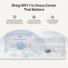 Picture of TP-Link RE405BE BE6500 Dual-Band Wi-Fi 7 Range Extender with BE6500 speeds, MLO, 160MHz, 4× antennas, EasyMesh, and 2.5G Ethernet port