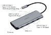 Picture of Targus Dual Video Mobile Dock with 140W EPR Pass-Thru USB-C 3.2 Ethernet 2xHDMI 2x USB-A 2xUSB-C Silver USB-C with 140W PD 3Y WTY