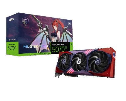 Picture of MSI nVidia GeForce RTX 5070 Ti 16G MLG EDITION OC, 8960 CUDA, 16GB GDDR7 256-bit, 28Gbps, 2580MHz, PCIe 5.0, DPx3, HDMI2.1b, 300W, 3yr wty