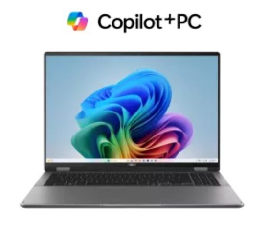 Picture of ASUS Vivobook 16 Flip 16' INTEL CORE ULTRA 7 258V  LPDDR5X 32GB 1TB PCIEG4 Matte Grey Win11 Pro ~ Co-pilot+ Notebook