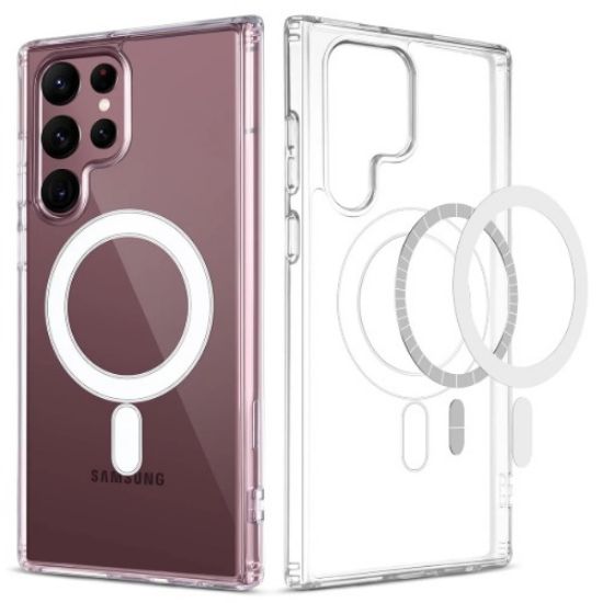 Picture of USP Samsung Galaxy S26 Ultra 5G (6.9') Magsafe Hard Crystal Clear Case - TPU Backplate, Rubberized Border , Scratch Resistant , 3 Years Warranty