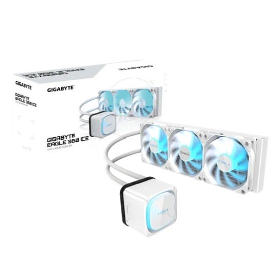 Picture of GIGABYTE EAGLE 360 ICE 360mm alu rad, 3x120mm ARGB fans 600-2000RPM, Intel 1851/1700/115X/1200 AMD AM5/AM4, copper pump 3200RPM, 400mm tube