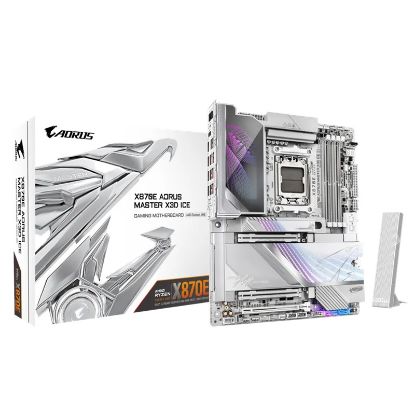 Picture of Gigabyte X870E A MASTER X3D ICE: AM5, DDR5 256GB, ALC1220, 10GbE+5GbE LAN, Wi-Fi 7, BT 5.4, Q-Flash, GCC, ATX, Win11, Ryzen 7000–9000
