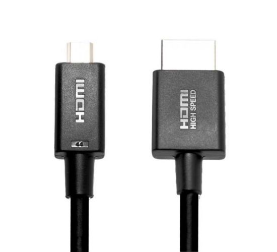 Picture of Oxhorn HDMI to Micro HDMI Cable 1.8m - 1.4v 19 (+1) pins A Male to D Male 34AWG, 100% copper wire, OD4.2mm RoHS