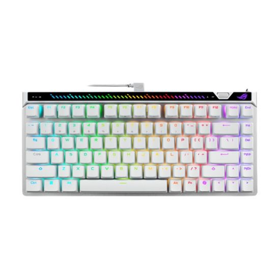 Picture of ASUS M705 ROG Falchion Ace 75 HE Gaming Keyboard - WHITE, HFXV2Magnetic, USB2.0TypeC, 75%,8000Hz, 0.125ms, Windows10/11, GearLink