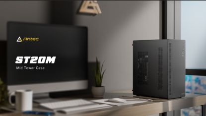 Picture of Antec ST20MVPA55AU, mATX/ITX Mid Tower, USB3.0, 265mm GPU, 150mm CPU, 1x120mm fan, 275x180x352mm, Pre-installed 550W power supply