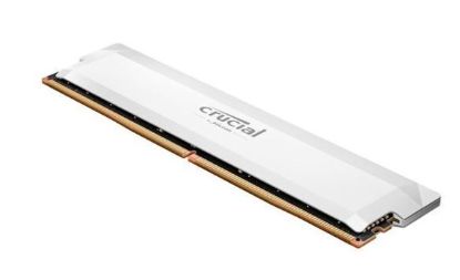 Picture of Crucial Pro 16GB (1x16GB) DDR5 UDIMM 6400MHz CL32 White Heat Spreader Support Intel XMP AMD Ryzen Desktop PC Gaming Memory Tray