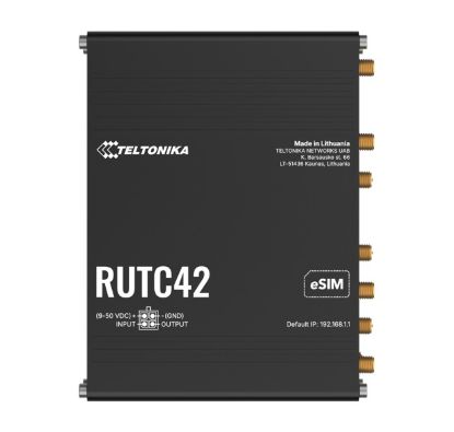 Picture of Teltonika RUTC42 DUAL MODEM EDGE ROUTER, LTE Cat 4 with dual modem, failover, load balancing, WI-FI 6, 5x Gigabit Ethernet Ports, PSU included.