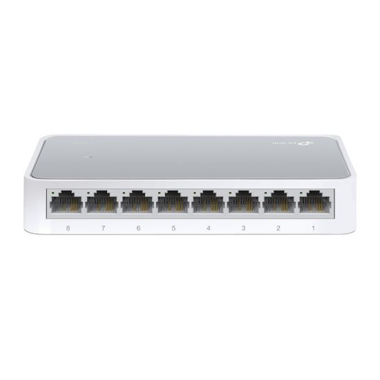 Picture of TP-Link TL-SF1008D 8-port 10/100M Desktop Switch, 8 10/100M RJ45 ports, Plastic case, Supports Auto MDI/MDIX