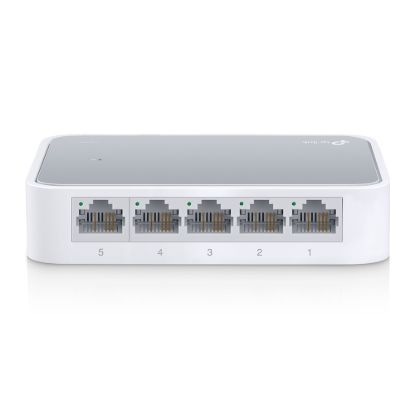 Picture of TP-Link TL-SF1005D 5-port 10/100M mini Desktop Switch, 5 10/100M RJ45 ports, Plastic case, Supports Auto MDI / MDIX
