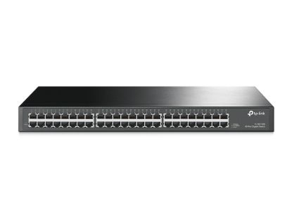 Picture of TP-Link TL-SG1048 48-Port Gigabit Rackmount Switch 19-inch rack-mountable steel case 96Gbps Switching Capacity IEEE 802.3x flow control Auto MDI/MDIX