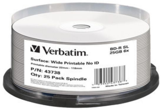 Picture of Verbatim Blu-Ray BD-R 25pk 25GB, 6x, Spindle
