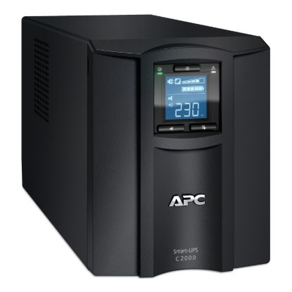 Picture of APC Smart-UPS C 2000VA/1300W Line Interactive UPS, Tower, 230V/16A Input, 6x IEC C13 Outlets, Lead Acid Battery, USB & Serial, Graphic LCD