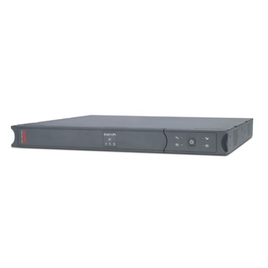 Picture of APC Smart-UPS 450VA/280W Line Interactive UPS, 1U Rackmount, 230V/10A Input, 4x IEC C13 Outlets, Lead Acid Battery