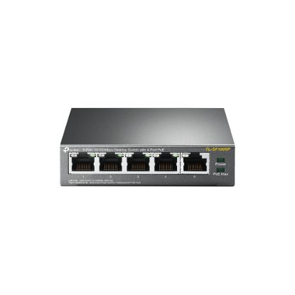 Picture of TP-Link TL-SF1005P 5-Port 10/100Mbps Desktop Switch with 4-Port PoE 67W IEEE 802.3af compliant 1Gbps Switching