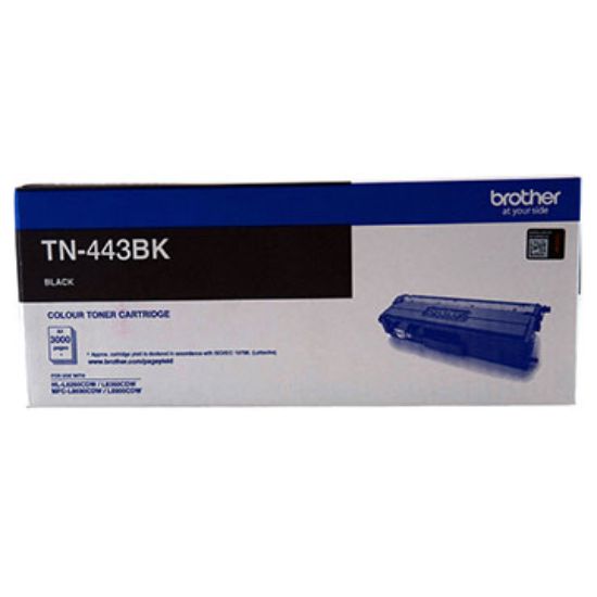Picture of Brother TN-443BK Colour Laser Toner- High Yield Black- to suit HL-L8260CDN/8360CDW MFC-L8690CDW/L8900CDW - 4,500Pages