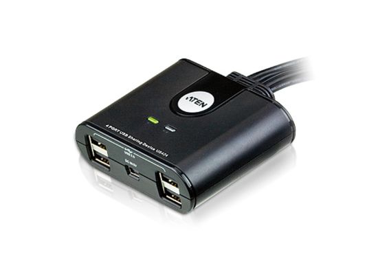 Picture of Aten Peripheral Switch 4x4 USB 2.0, 4x PC, 4x USB 2.0 Ports, Remote Port Selector, Plug and Play, Hot Pluggable