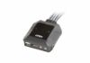 Picture of Aten Compact KVM Switch 2 Port Single Display Display Port w/ Audio, Remote Port Selector, USB Hot-Plugging