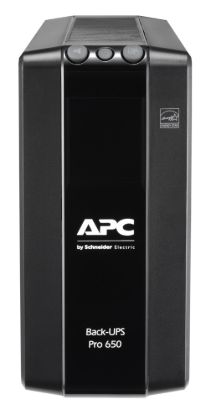 Picture of APC Back-UPS Pro 650VA/390W Line Interactive UPS, Tower, 230V/10A Input, 6x IEC C13 Outlets, Lead Acid Battery, LCD, AVR