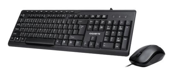 Picture of Gigabyte KM6300 USB Wired Keyboard & Mouse Combo multimedia controls 1000dpi Adjustable Portable slim receiver Stylish design comfort