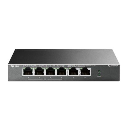 Picture of TP-Link TL-SF1006P 6-Port 10/100Mbps Desktop Switch with 4-Port PoE+, Up To 67W For all PoE Ports, Up To 30W Each PoE Port