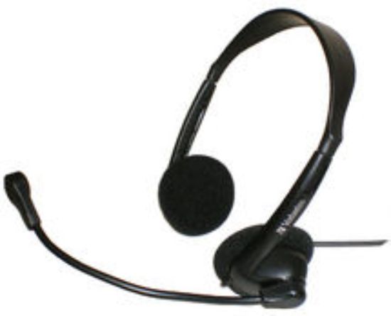 Picture of Verbatim Multimedia Headset with Microphone - 3.5mm Jack, Wide Frequency Stereo, 40mm Drivers, Comfortable Ergonomic Fit, Adjustable