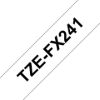 Picture of Brother 18mm Black on White FlexibleTZE Tape