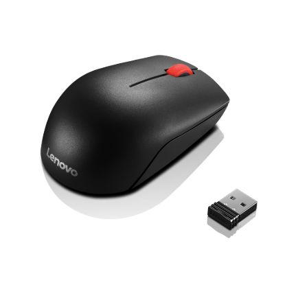 Picture of LENOVO Essentials Compact Wireless Mouse - 2.4 GHz Wireless via Nano USB, 1000 DPI, Optical sensor, Supported PC with USB port, 1 Year Warranty