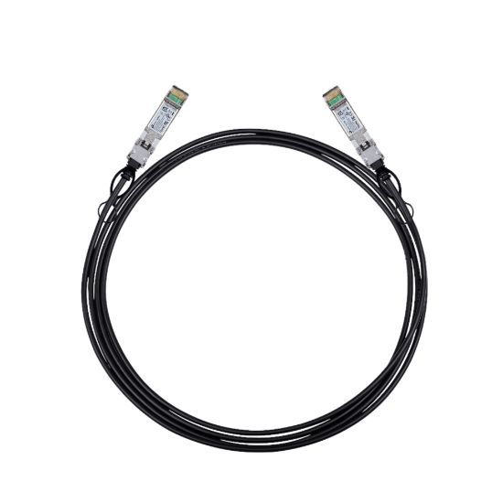 Picture of TP-Link SM5220-3M 3 Meter 10G SFP+ Direct Attach Cable, Drives 10 Gigabit Ethernet, 10G SFP+ Connector on Both Sides (Replaces TXC432-CU3M)
