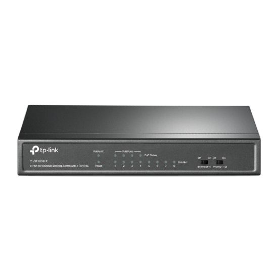 Picture of TP-Link TL-SF1008LP 8-Port 10/100Mbps Desktop Switch with 4-Port PoE, Up To 41W For all PoE Ports