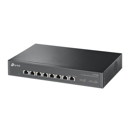 Picture of TP-Link TL-SX1008 8-Port 10G Desktop/Rackmount Switch, 160Gbps, Intelligent Fan Noise adjustment, Metal Casing, Plug and Play