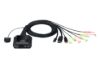 Picture of Aten 2-Port USB-C DisplayPort Hybrid Cable KVM Switch
