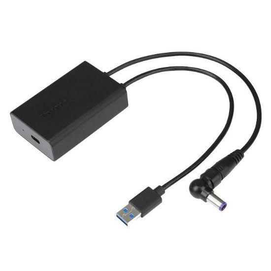 Picture of Targus USB-C USB-A DC Power Demultiplexer Adapter for DOCK180 with Power Delivery Black 3 year WTY