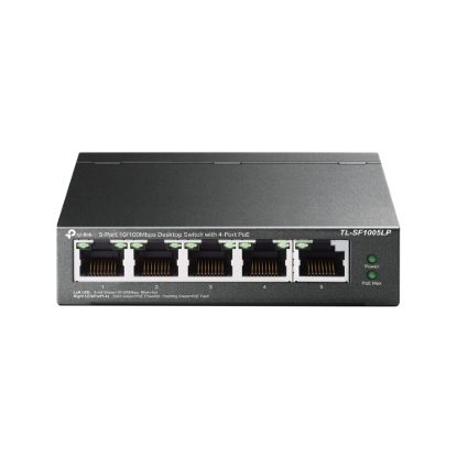 Picture of TP-Link TL-SF1005LP 5-Port 10/100Mbps Desktop Switch with 4-Port PoE 41W IEEE 802.3af compliant 1Gbps Switching
