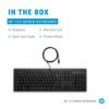 Picture of HP 125 Wired Keyboard - Compatible with Windows 10, Desktop PC, Laptop, Notebook USB Plug and Play Connectivity, Easy Cleaning 1YR WTY