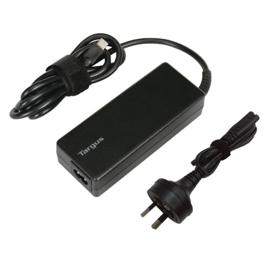 Picture of Targus 100W USB-C Charger - Compatible with USB-C Laptops, Tablets, Phones, Built-in Power Adapter, Up to 100W Power Delivery,1.8M Cable, 2YR WTY