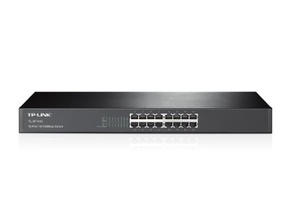 Picture of TP-Link TL-SF1016 16-port 10/100M Switch, 16 10/100M RJ45 ports, 1U 19-inch rack-mountable steel case