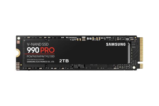 Picture of Samsung 990 Pro 2TB Gen4 NVMe SSD 7450MB/s 6900MB/s R/W 1550K/1200K IOPS 1200TBW 1.5M Hrs MTBF for PS5 5yrs Wty