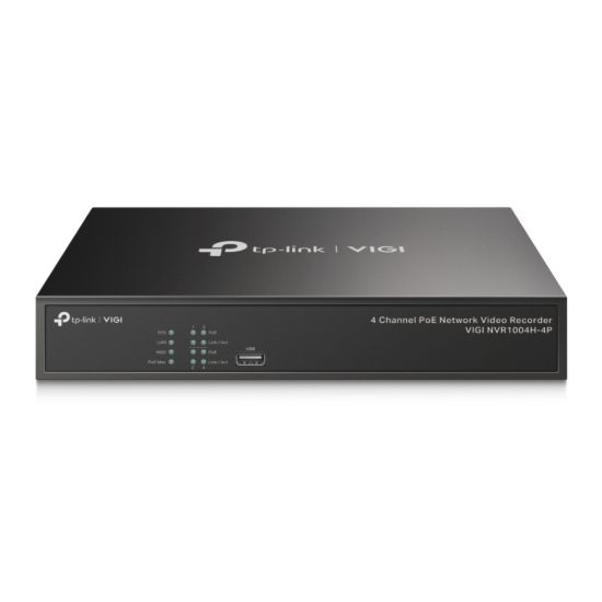 Picture of TP-Link VIGI NVR1004H-4P 4 Channel PoE+ Network Video Recorder, 24/7 Continuous Recording, 4K HDMI Video Output & 16MP Decoding (HDD Not Included)