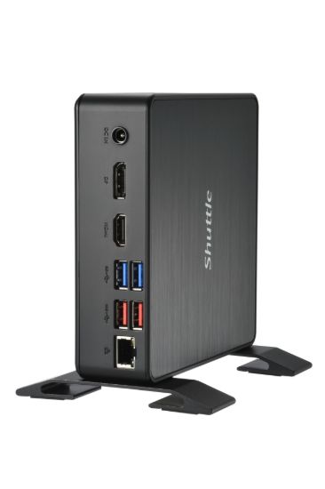 Picture of Shuttle NC40U Slim Mini PC, 1L Barebone - Celeron 7305, HDMI, DP, VGA, RJ45, LAN, 2xDDR4, 2.5' HDD/SSD, VESA mount
