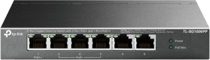 Picture of TP-Link TL-SG1006PP 6-Port Gigabit Desktop Switch with 3-Port PoE+ and 1-Port PoE++ , 6× 10/100/1000 Mbps RJ45 ports